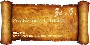 Zsadányi Ildikó névjegykártya