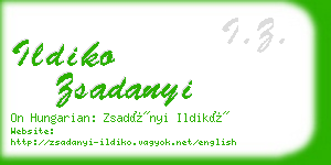 ildiko zsadanyi business card